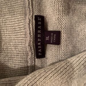 Men’s XL Shawl Collar Grey Cotton Sweater